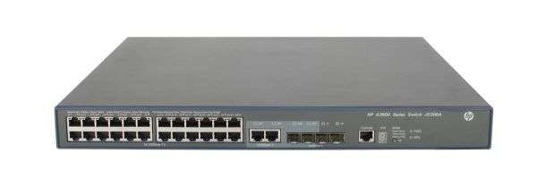 JG306-61001 - HP 3600-24-PoE+ V2 SI Switch Layer4 Managed 24 X 10/100 + 4 X Gigabit SFP + 2 X Shared 10/100/1000 Rack Mountable