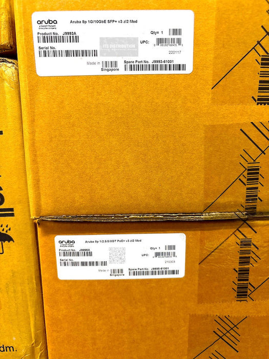 JL003A I HPE Aruba 5406R 44GT PoE+/4SFP+ v3 zl2 J9829A J9995A J9993A JL002A LOT