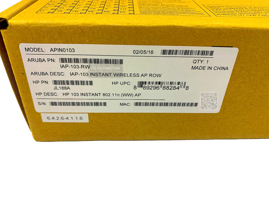 JL188A I Brand New HPE Hp 103 Instant 802.11N (WW) AP APIN0103 IAP-103-RW