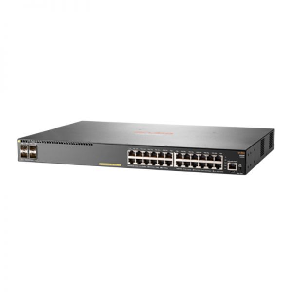JL261A#0D1 - HPE Aruba 2930F 24-Ports 10GbE PoE+ Rack-mountable Network Switch with 4-Ports SFP