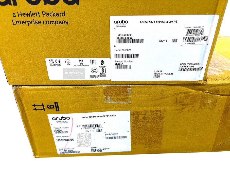 JL664A I HPE Aruba 6300M 24-Port 1GbE and 4-Port SFP56 Switch + JL085A PSU NEW