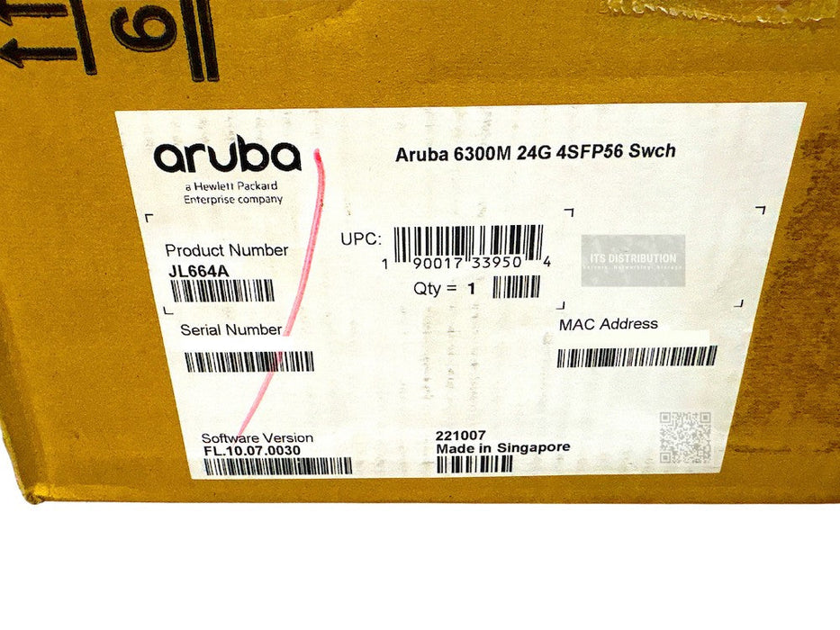 JL664A I HPE Aruba 6300M 24-Port 1GbE and 4-Port SFP56 Switch + JL085A PSU NEW