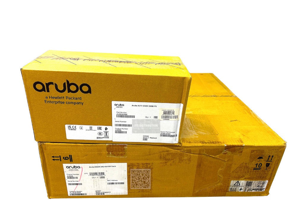 JL664A I HPE Aruba 6300M 24-Port 1GbE and 4-Port SFP56 Switch + JL085A PSU NEW