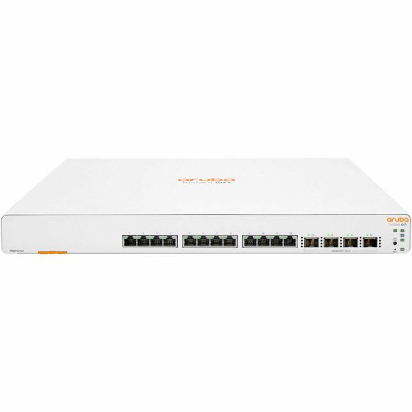 JL805A - HPE Aruba Instant On 1960 12-Ports 10GBASE-T Ethernet Layer 2 Rack-mountable Managed Network Switch with 4-Ports SFP+