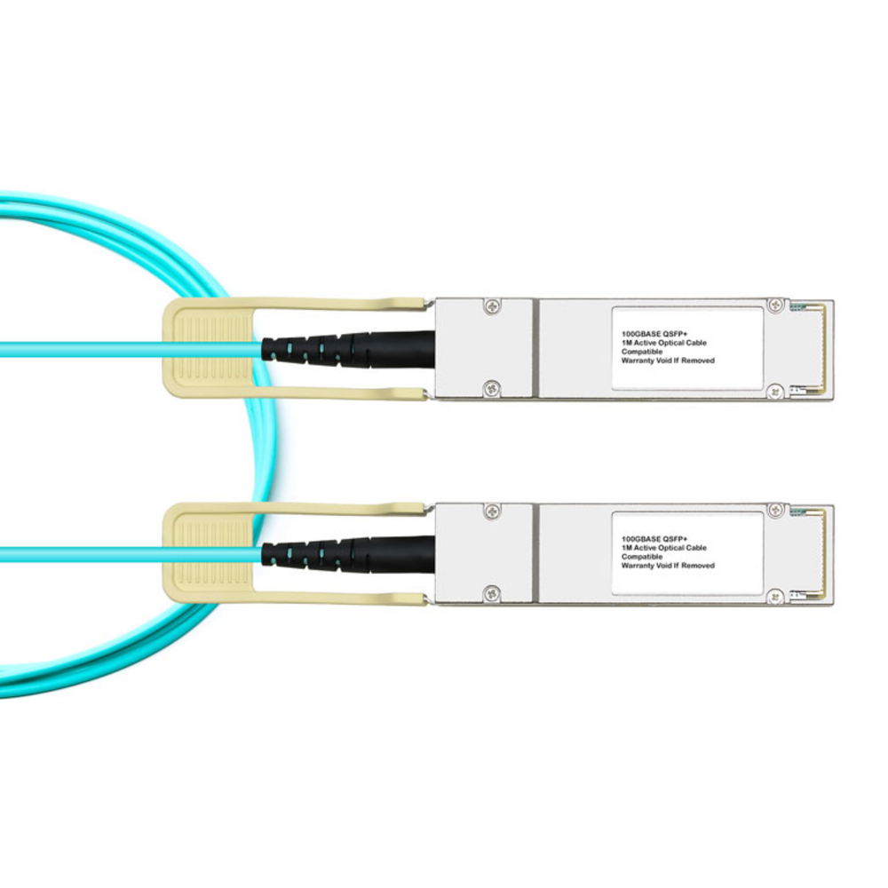 JNP-100G-AOC-10M Juniper Compatible, 100G QSFP28 Active Optical Cable - 10m