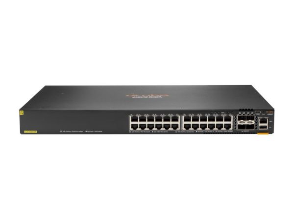JW229A - HPE Aruba 6200F 24G Class4 PoE 4SFP+ 370W Switch - switch - 28 ports - managed - rack-mountable JL725A