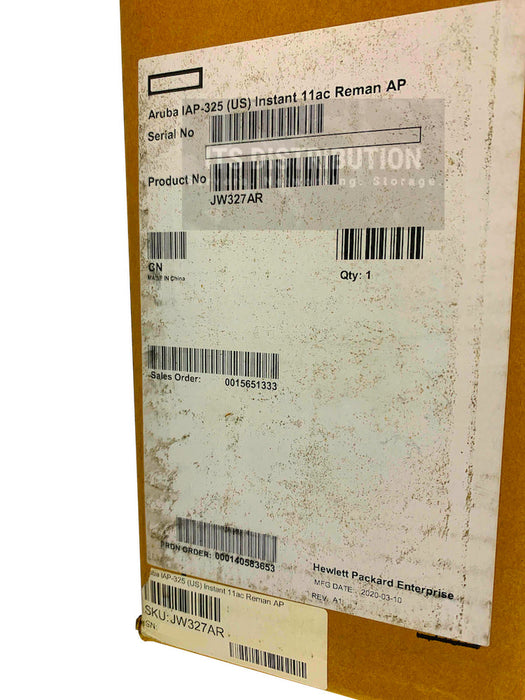 JW327A I Renew Sealed HPE Aruba Instant IAP-325 (US) 802.11n/ac Dual 4x4:4 AP