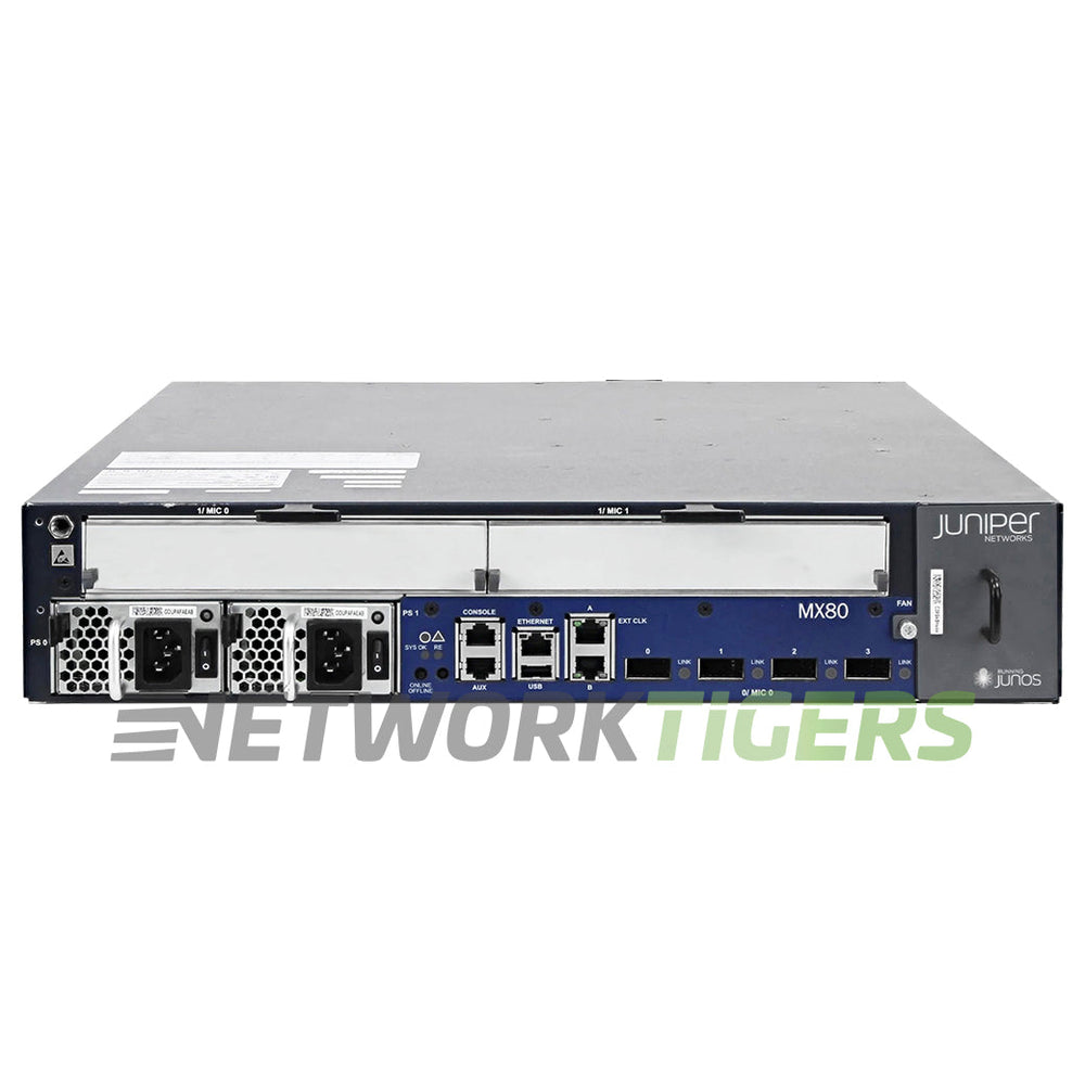 Juniper MX80-T-AC MX Series 4x 10GB XFP 3x MIC Slot Router Chassis
