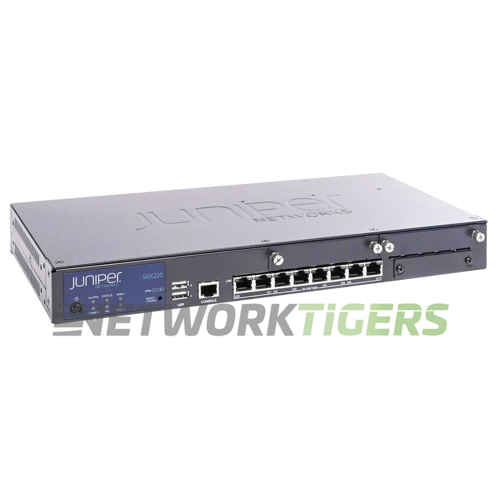 Juniper SRX220H2 950 Mbps 8x 1GB RJ45 2x Open Mini PIM Slot Services Gateway