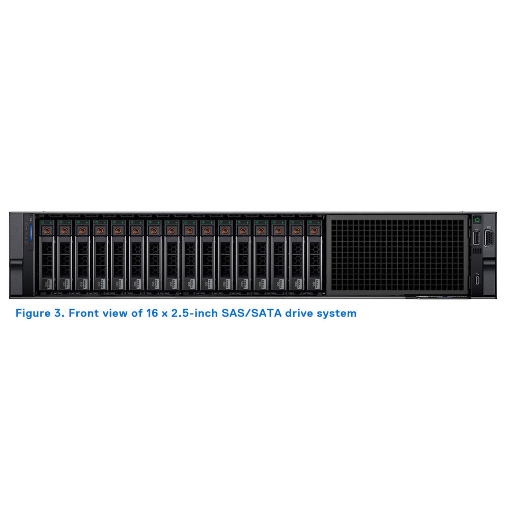 K09TX — 16x 2.5" (SAS/SATA) Rack Chassis | Refurbished Dell PowerEdge R550