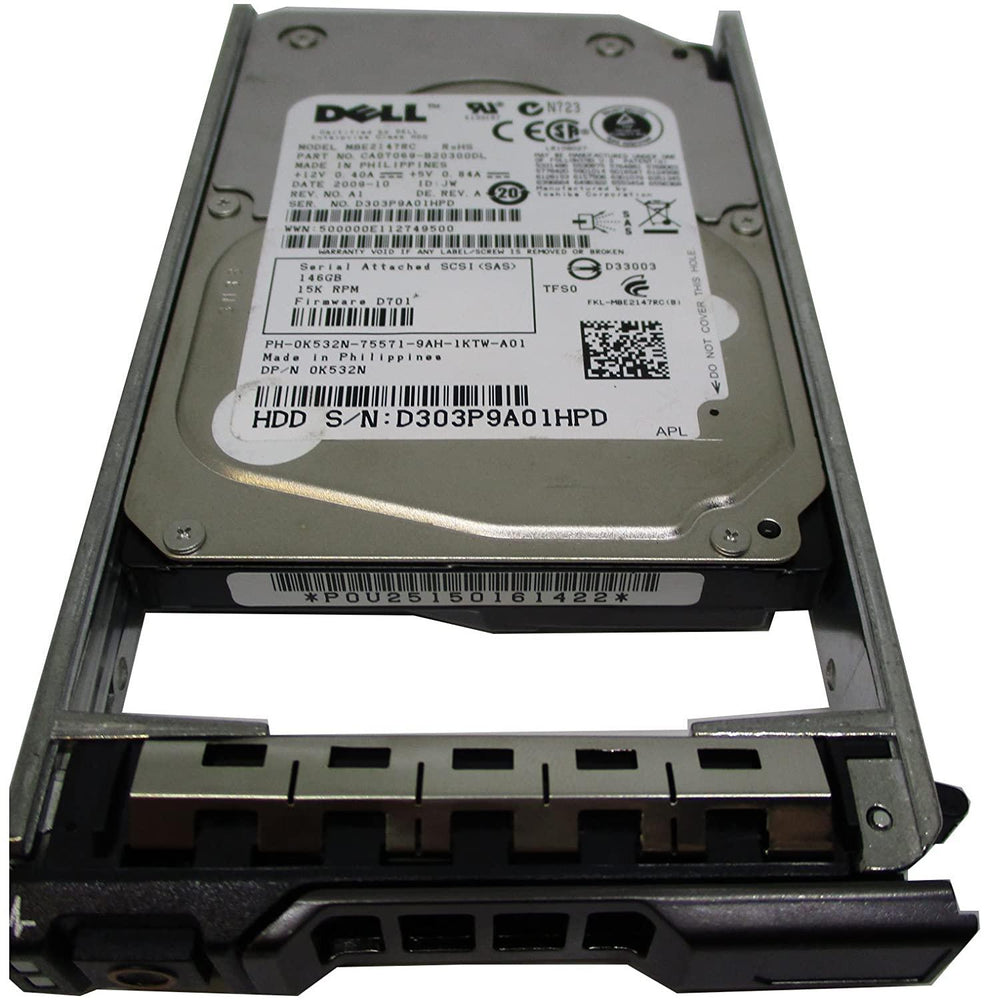 K532N — Dell 146GB 15K 6Gb/s 2.5" SAS Hard Drive MBE2147RC