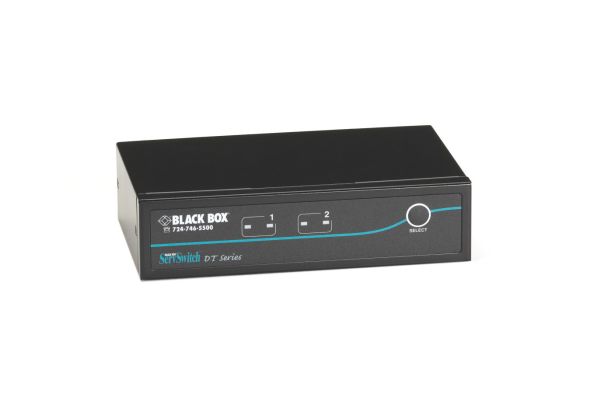 KV9612A - Black Box Desktop Kvm Switch - Dvi-D With Emulated Usb Keyboard/Mouse, 2-Port, Gsa, Taa