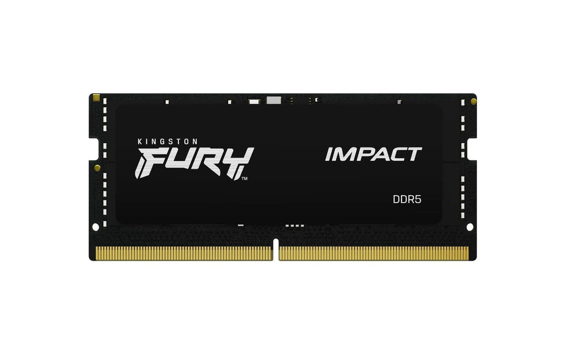 Kingston Fury Impact 32GB (2x 16GB) 4800MHz DDR5 PC5-38400 Non-ECC CL38 262-Pin SoDimm 1.1V Single Rank x8 Memory Module - KF548S38IBK2-32