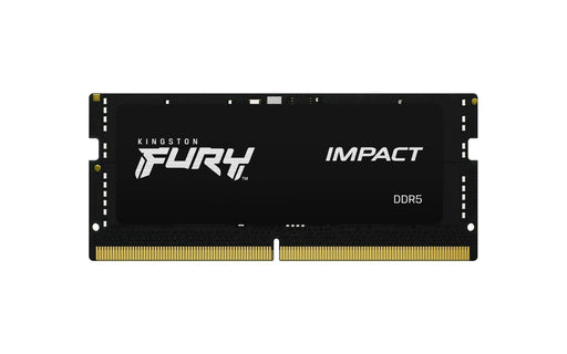 Kingston Fury Impact 32GB (2x 16GB) 4800MHz DDR5 PC5-38400 Non-ECC CL38 262-Pin SoDimm 1.1V Single Rank x8 Memory Module - KF548S38IBK2-32