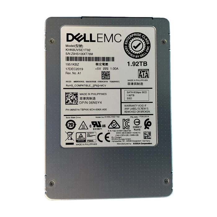 Kioxia HK6 KHK6UVSE1T92 Mixed Use SSD 1.92 TB SATA 6Gb/s DELL OEM | USED