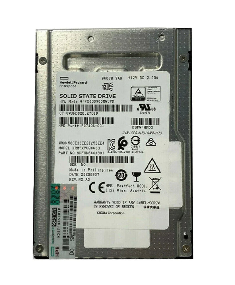 Kioxia RM5 KRM5XVUG960G SSD 960GB SAS 12Gb/s HPE OEM | USED