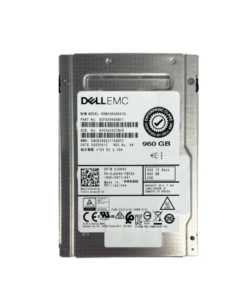 Kioxia RM5 SDFGE86DAB01 Read Intensive SSD 960 GB SAS 12Gb/s DELL OEM | USED
