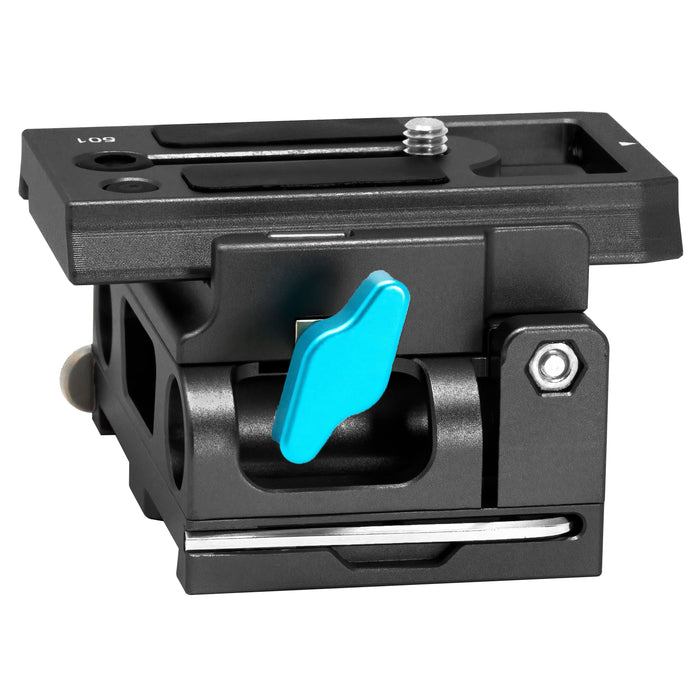 Kondor Blue 15mm LWS Arri/501 Side Loading Baseplate for Red Komodo, BMPCC & Mirrorless (Black)