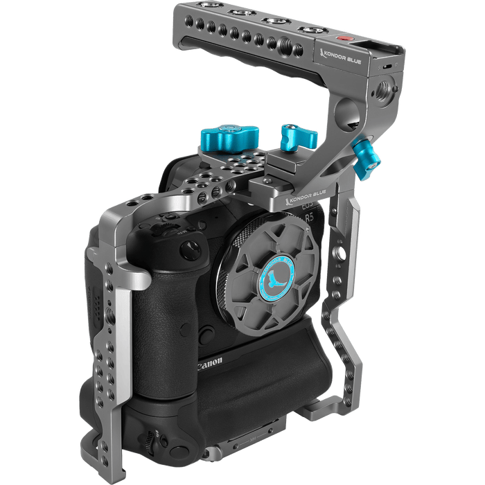 Kondor Blue Canon R5/R6 Battery Grip Cage with Top Handle (Space Gray)