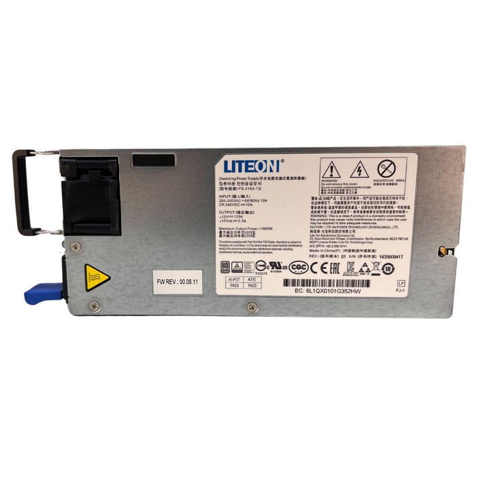 LITEON 1600W 4 Node S2S T41 Power Supply 208v For Quanta T41S-2U (PS-2162-1Q)