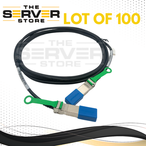 (LOT OF 100) Amphenol 10G/25G SFP+ SFP28 DAC 3m Twinax Cable NDCCGF-0005