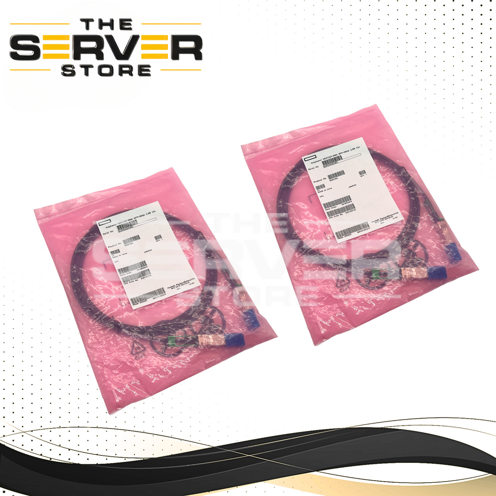 (LOT OF 2) HPE Amphenol SFP+28Gb 2.5m (8.2ft) Passive Assembly Cable R0X15A