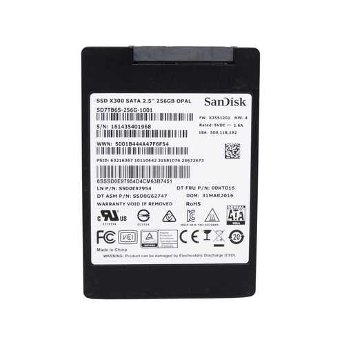 Lenovo 256GB MLC SATA 6Gbps  2.5'' SSD Solid State Drive (SSD0E97954)