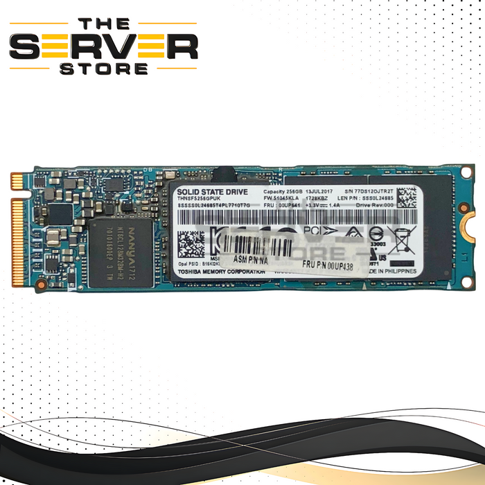 Lenovo 256GB NVMe 2280 M.2 G3 x4 SSD Toshiba XG4 THNSF5256GPUK 00UP641 00UP438.