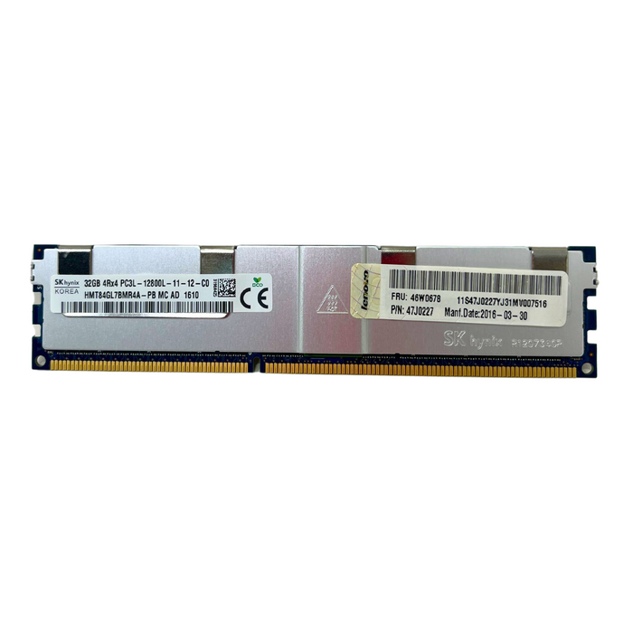 Lenovo 32GB 4Rx4 PC3L-12800L DDR3 ECC Registered Memory (47J0227)