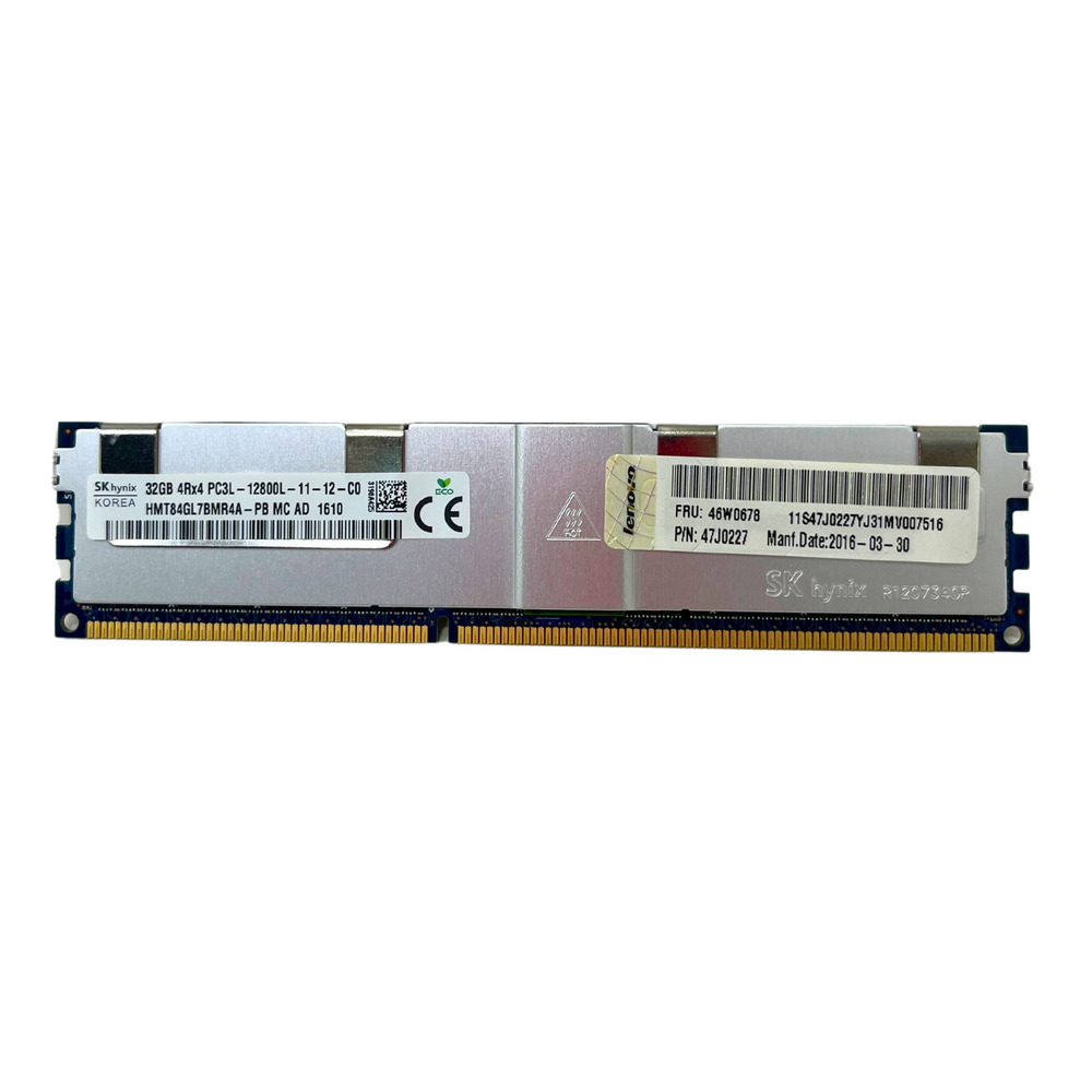 Lenovo 32GB 4Rx4 PC3L-12800L DDR3 ECC Registered Memory (HMT84GL7BMR4A-PB)