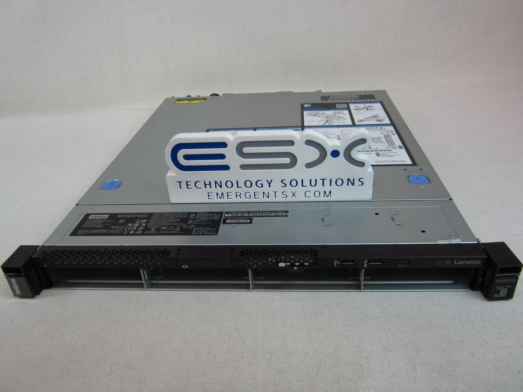 Lenovo SR250 V2 4LFF 1U CTO Server – 1x Heatsink, 2x 450W, 03KH737 Board
