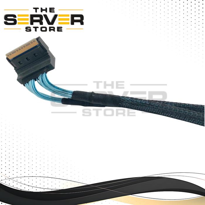 Lenovo ThinkSystem SR635 SlimSAS (SFF-8654-8i) to 2x SlimSAS (SFF-8654-4i) Cable. P/N: 02JK008.