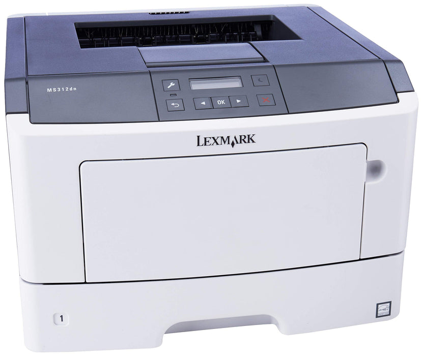 Lexmark MS312dn 1200 x 1200 dpi 35 ppm Ethernet Automatic Duplex Printing 2.4-inch LCD Display Desktop Monochrome Laser Printer - 35S0060