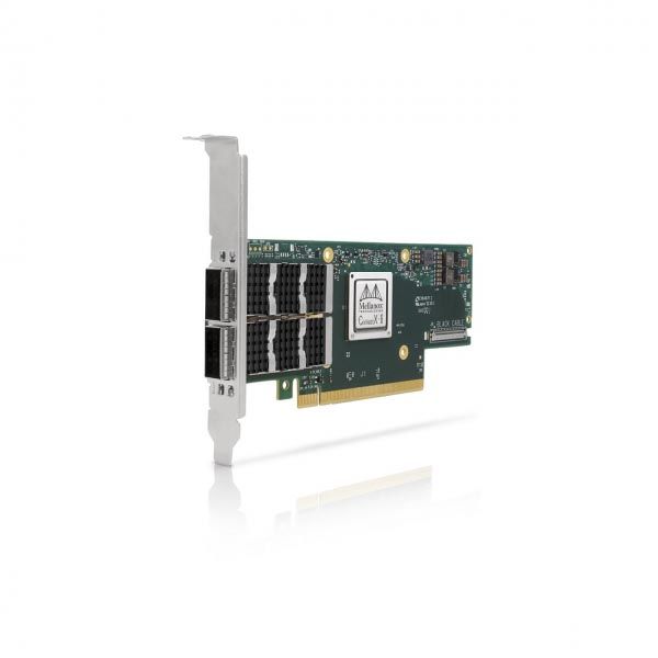 MCX653106A-ECAT-SP - Mellanox ConnectX-6 Dual-Ports 100GbE QSFP56 PCI-Express 4.0 x16 High Profile VPI HDR100 EDR InfiniBand Network Adapter