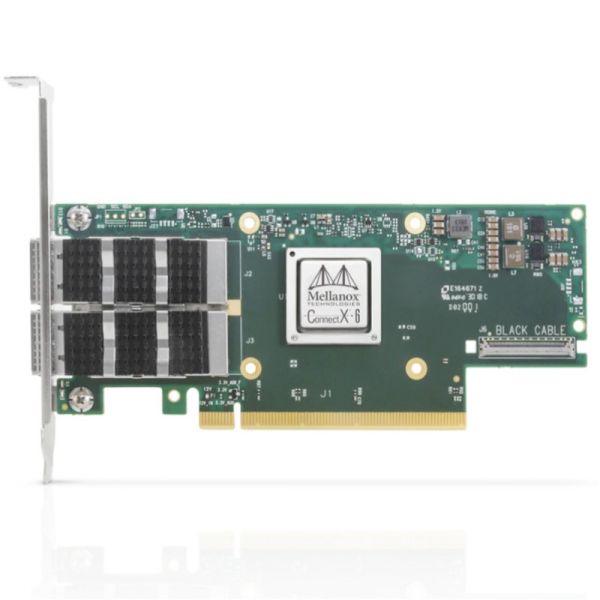 MCX653106A-HDAL - Mellanox ConnectX-6 Dual-Ports 200GbE QSFP56 PCI-Express 4.0 x16 InfiniBand VPI Network Adapter
