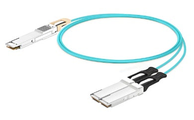 MFA7U10-H003 NVIDIA/Mellanox Compatible 400G OSFP to 2x200G QSFP56 Active Optical Breakout Cable - 3m