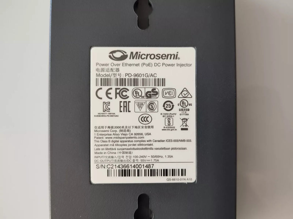 MICROSEMI PD-9601G/AC POWER OVER ETHERNET (PoE) DC POWER INJECTOR MIDSPAN ebay