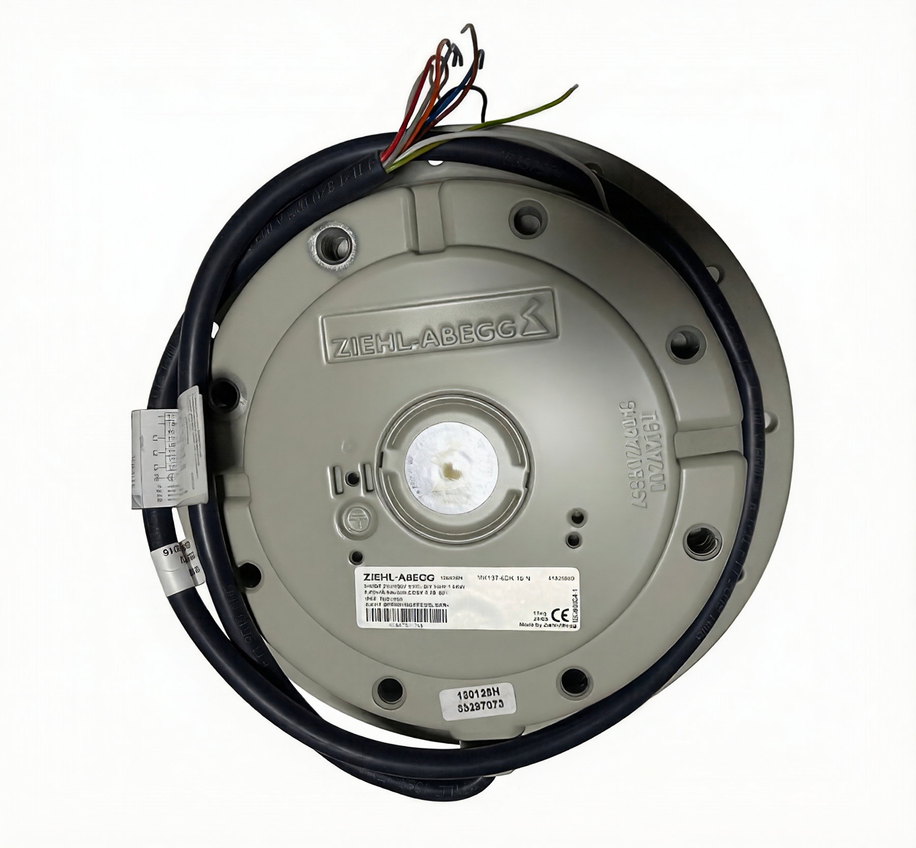 MK137-6DK.15.N ZIEHL-ABEGG Centrifugal Motor Fan 3~230/400V 1.0kW 2.7/4.7A 920rpm