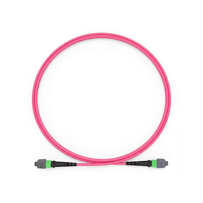 NSComm MPO Jumper Cables, MPO-16 APC (Female) to MPO-16 APC (Female), 16 Fibers, Multimode (OM4), OFNR, Low Loss, Crossover