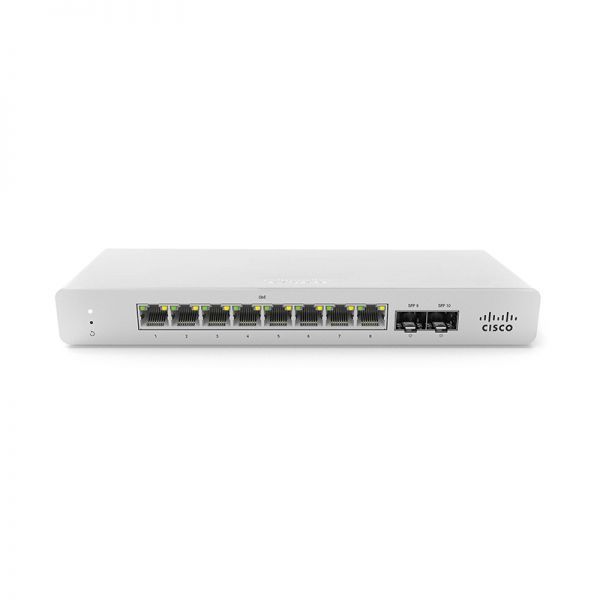 MS120-8LP-HW - Cisco Meraki MS120 Series 8-Ports 10/100/1000BASE-T Ethernet Layer 2 Wall-mountable Cloud Managed Compact Switch with 2-Ports SFP
