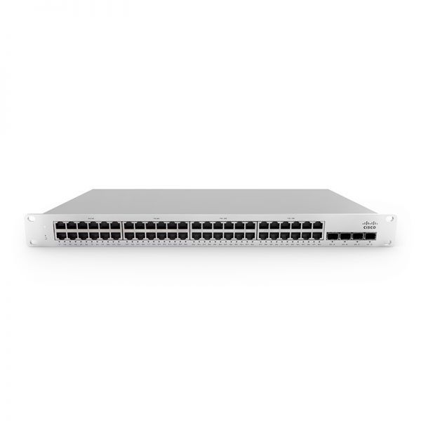 MS210-48LP-HW - Cisco Meraki MS210 48-Ports 10/100/1000BASE-T PoE+ Layer 3 Rack-mountable Cloud Managed Stackable Switch with 4-Ports SFP