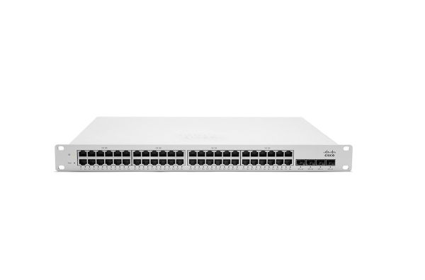MS220-48FP-HW - Cisco Meraki 48-Ports 10/100/1000BASE-T Ethernet Layer 2 Rack-mountable Cloud Managed Network Switch with 4-Ports SFP