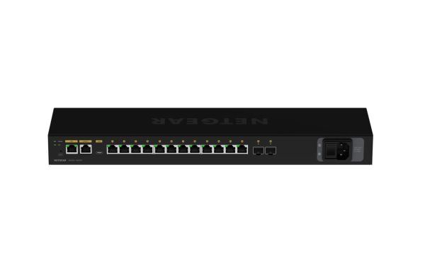 MSM4214X-100NAS - Netgear M4250-12M2XF 12-Ports 1/2.5GBASE-T Ethernet Layer 3 Rack-mountable Managed Network Switch with 2-Ports SFP+