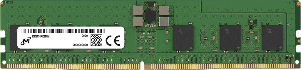 Micron MTC40F2047S1RC64BR DDR5 RDIMM 128GB 6400MHz CL52 RAM Module