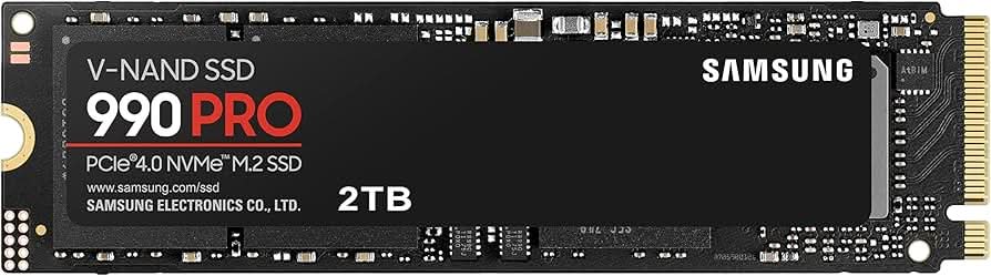 Samsung MZ-V9P2T0BW 990 PRO 2TB PCIe 4.0 NVMe 2.0 M.2 2280 SSD