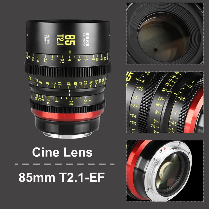 Meike Cinema Full Frame Cinema Prime 85mm T2.1 Lens (Canon RF Mount)
