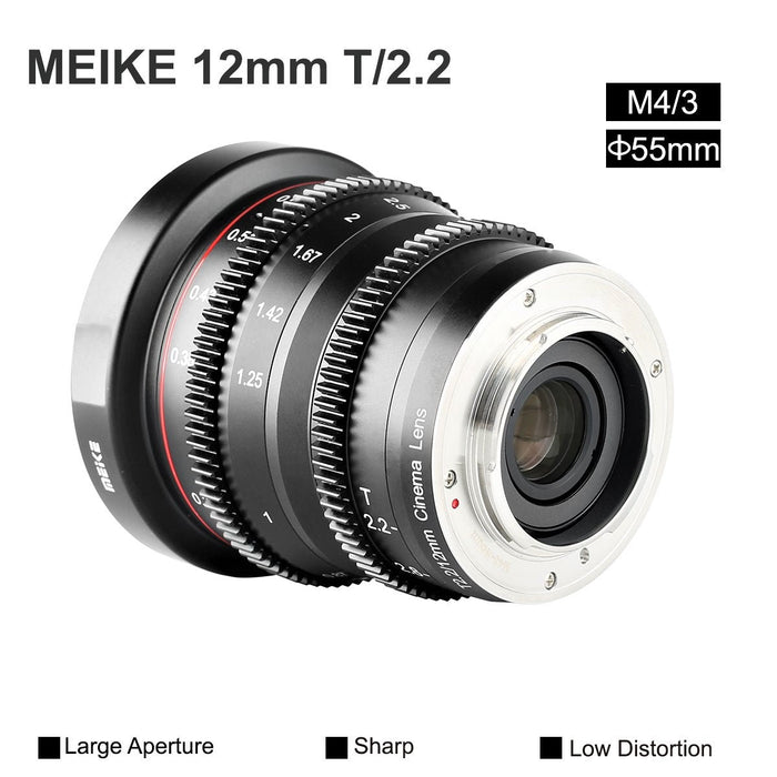 Meike Cinema Prime 12mm T2.2 M4/3 Lens (MFT Mount)
