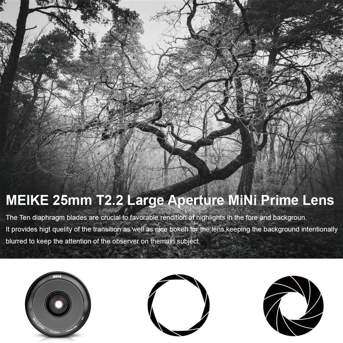 Meike Cinema Prime 25mm T2.2 Lens (Sony E Mount)