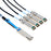 Mellanox 40GbE QSFP to 4x 10GbE SFP+ 3M DAC Passive Breakout Cable (MCP7904-X003A)