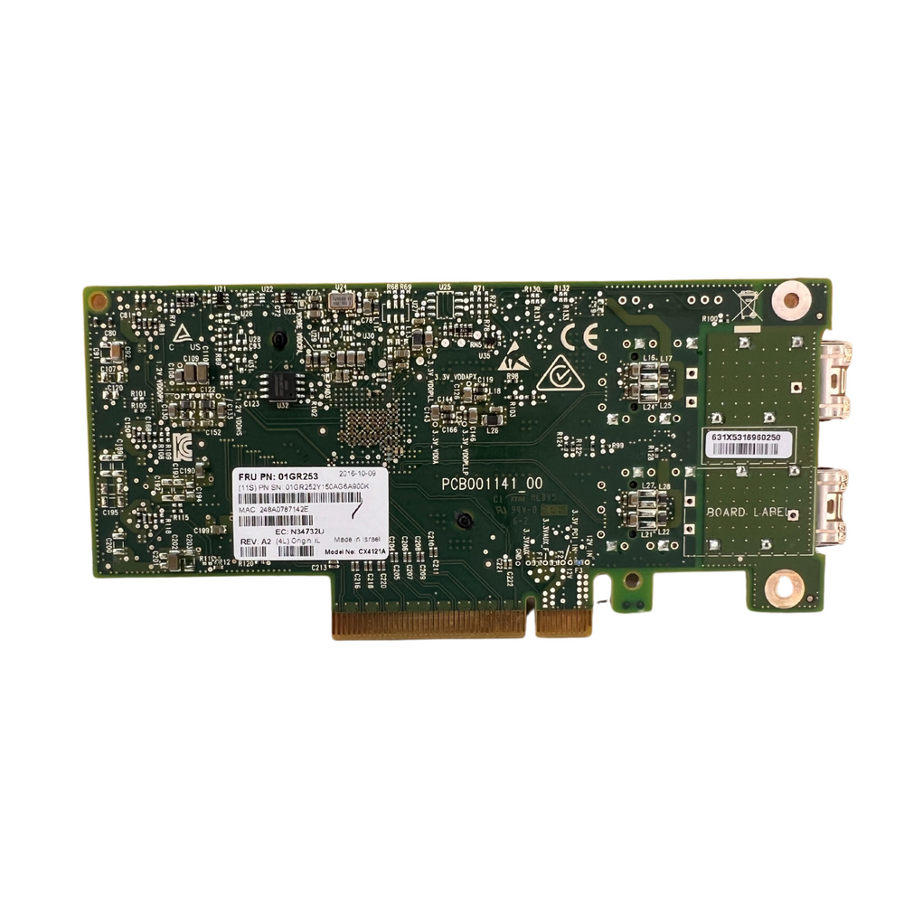 Mellanox ConnectX-4 CX4121A 2 Port 10/25GbE SFP28 PCI-E Network Card 1GR253 01GR253